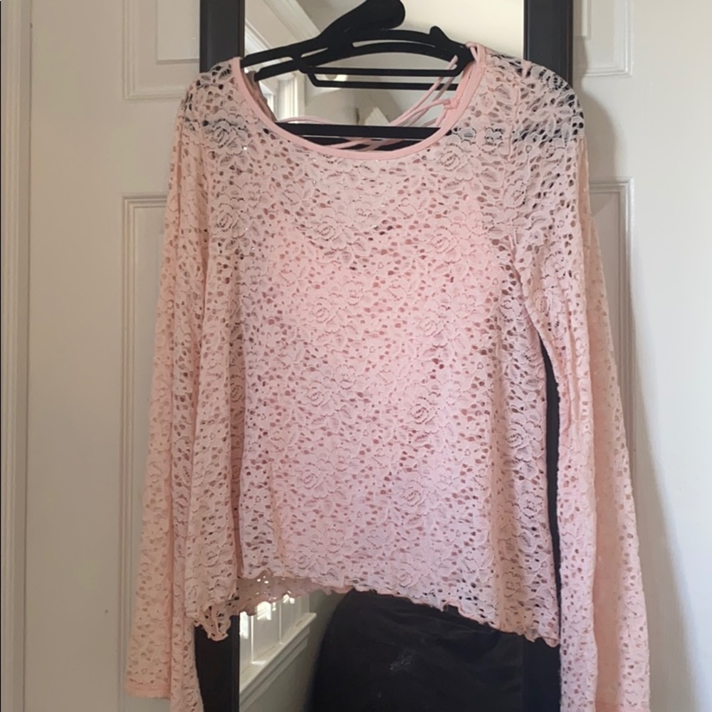 Pink Lace Hollister Long sleeve